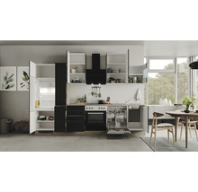 Cuisine complète Flex Well avec appareils Capri 310 cm noir mat démontée variante réversible 00012603