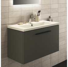 Meuble sous-lavabo avec lavabo et robinet dans la salle de bain