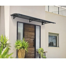 Auvent de porte d'entrée en plastique avec supports en acier