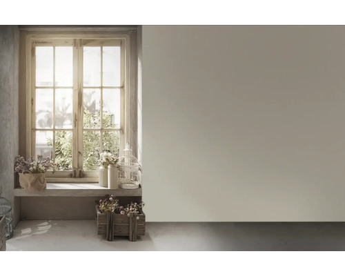 Pièce lumineuse avec fenêtre, fleurs et objets décoratifs