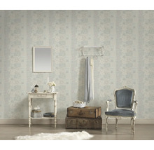 Papier peint intissé 39066-4 Maison Charme Retro Patchwork bleu clair