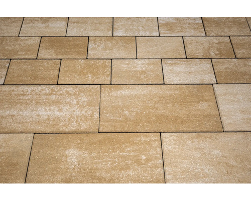 Détail de pavés autobloquants en béton