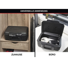 Anwendungsbeispiel für eine Master Lock Sicherheitsbox für Zuhause und Büro