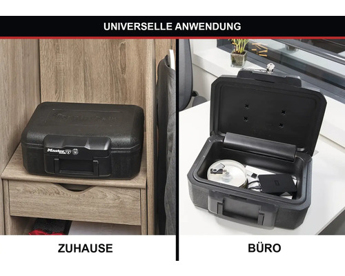 Anwendungsbeispiel für eine Master Lock Sicherheitsbox für Zuhause und Büro