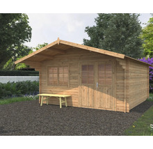 Abri de jardin Palmako Britta 17,5 m² 488 x 580 cm imprégné par immersion marron
