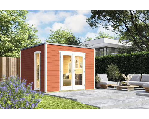 Abri de jardin Outdoor Life Palermo 1 avec plancher 300 x 302,5 cm rouge de Falun