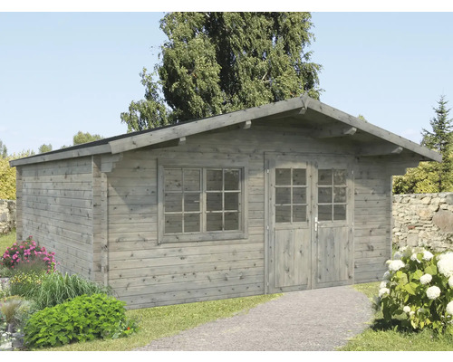 Gartenhaus Palmako Britta 22,3 m² 516 x 590 cm Tauchimprägniert grau