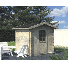 Abri de jardin Palmako Vivian 3,8 m² avec plancher 254 x 244 cm imprégné par immersion gris