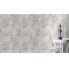 Papier peint intissé 746426 Indian Style Paisley gris