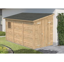 Gartenhaus Palmako Mia 5,2 m² inkl. Fußboden 354 x 178 cm tauchgrundiert braun