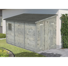 Gartenhaus Palmako Mia 5,2 m² inkl. Fußboden 354 x 178 cm tauchgrundiert grau