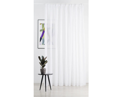 Panneau de rideau blanc avec suspension à tunnel dans la pièce
