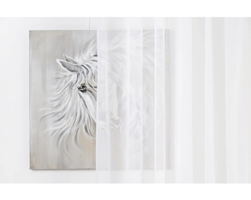 Tableau avec motif de cheval et rideau