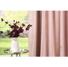 Ambiance d''habitation décorative avec rideau, table et vase de fleurs