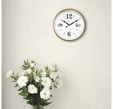 Horloge murale Classic métal or blanc Ø 39 cm