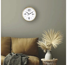 Horloge murale Classic métal or blanc Ø 39 cm