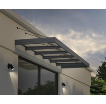 PALRAM-Canopia Rechteckvordach Sophia XL klar 5650x1400x170 mm Alu Pulverbeschichte grau RAL 7016