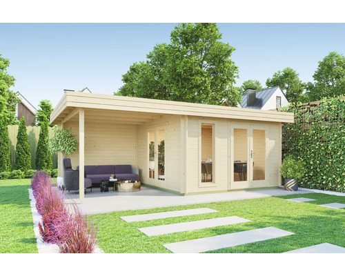 Gartenhaus Outdoor Life Anders inkl. Fußboden, seitliche Überdachung mit Rückwand 688 x 414,8 cm natur Gartenhaus Outdoor Life Anders inkl. Fußboden, seitliche Überdachung mit Rückwand 688 x 414,8 cm natur