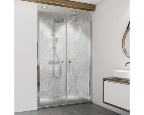 Panneau mural de douche Paroi arrière de lavabo Crédence de cuisine BREUER - marbre gris-blanc 210 x 100 cm 9482546000202 Panneau mural de douche Paroi arrière de lavabo Crédence de cuisine BREUER - marbre gris-blanc 210 x 100 cm 9482546000202