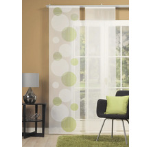 Schiebegardine Scherli Kreise grün 60x245 cm