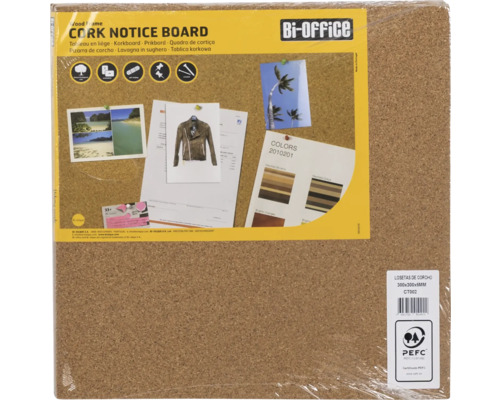 Tableau d''affichage en liège Bi-Office avec cadre en bois
