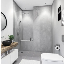 Duschrückwand BREUER Soft-Touch Dekor Beton-Optik grau 150 x 255 cm
