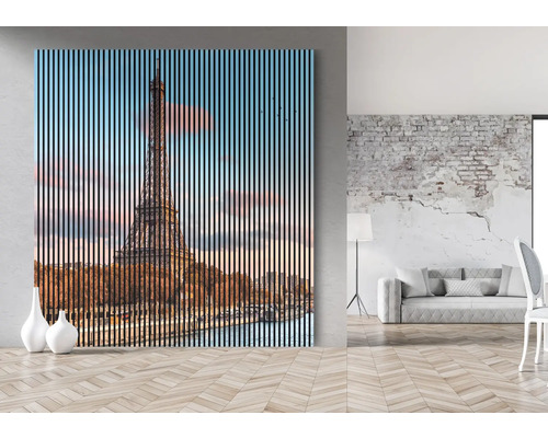 Dekoratives Lamellenbild mit dem Eiffelturm in Paris