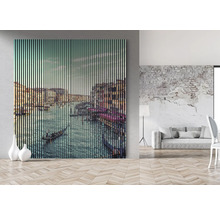 Dekoratives Wandbild mit Venedig Motiv aus Holzlamellen