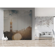 Intérieur avec panneau acoustique motif phare