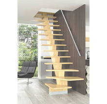 Freitragende Holztreppe im Innenraum