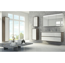 Spiegelschrank Baden Haus 120 x 15 x 67 cm weiß hochglanz 3-türig LED IP 44
