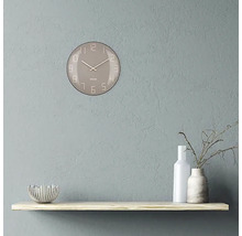 Horloge murale Shade verre bombé plastique rose Ø 35 cm
