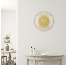 Wanduhr Deep gewölbtes Glas gelb Ø 50 cm