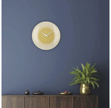 Wanduhr Deep gewölbtes Glas gelb Ø 50 cm