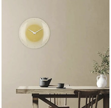Wanduhr Deep gewölbtes Glas gelb Ø 50 cm