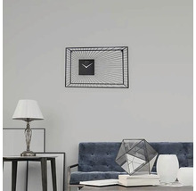 Horloge murale Vasco métal noir 70x45x15 cm