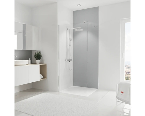 Panneau mural de douche SCHULTE ExpressPlus DecoDesign uni gris clair 255 x 90 cm EP1900918 679