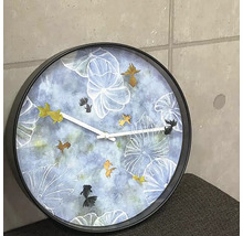 Horloge murale Pfund plastique bleu Ø 30 cm