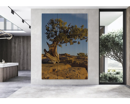 Wandbild mit Baum auf Leinwand in modernem Interieur