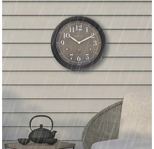 Horloge murale extérieure Jasmine plastique marron Ø 23,5 cm