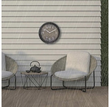 Horloge murale extérieure Jasmine plastique marron Ø 23,5 cm
