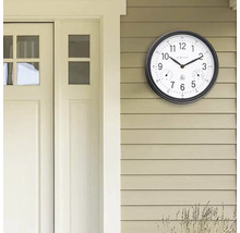 Horloge murale extérieure Jasmine plastique blanc Ø 23,5 cm