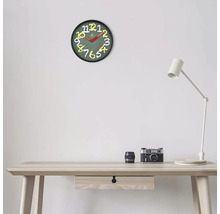 Horloge murale Chalkboard plastique vert Ø 30 cm