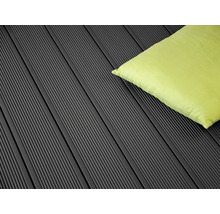 Lame de plancher Konsta WPC Futura gris-marron mat 26x145 mm (marchandise au mètre)-thumb-1