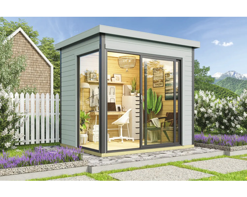 Gartenhaus Outdoor Life Domeo Mini inkl. Fußboden 269,6 x 219,6 cm gletschergrün