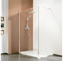 Douche à l''italienne avec robinetterie de douche et receveur de douche