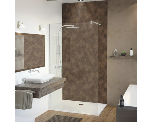 Panneau mural de douche Paroi arrière de lavabo Crédence de cuisine BREUER - métal grille 255 x 150 cm 9482545000204