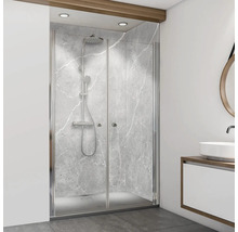 Duschrückwand BREUER Marmor Grau-Weiß 255 x 150 cm 9482546000204