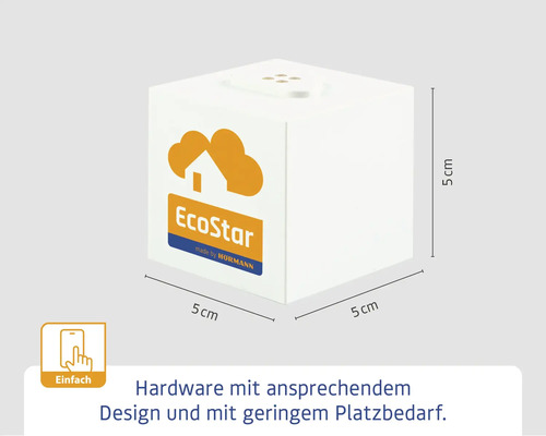 Cube de système d''entraînement de porte de garage EcoStar mesurant cinq centimètres sur cinq centimètres sur cinq centimètres