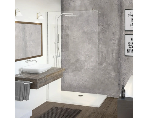 Panneau mural de douche Paroi arrière de lavabo Crédence de cuisine BREUER - béton rustique 255 x 150 cm 9482557000204